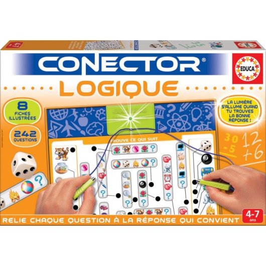Jeu de plateau Educa Connector Connaissances 352 questions 8 fiches