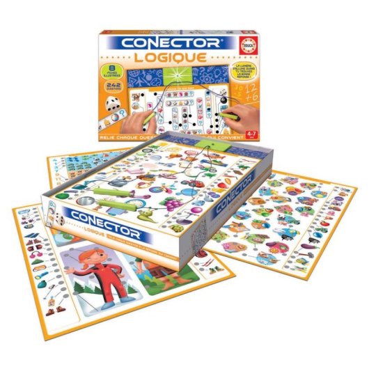 Jeu de plateau Educa Connector Connaissances 352 questions 8 fiches