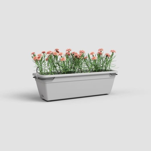 Bac à fleurs Artevasi Venezia Re Kit Rectangulaire 50 cm Gris Clair