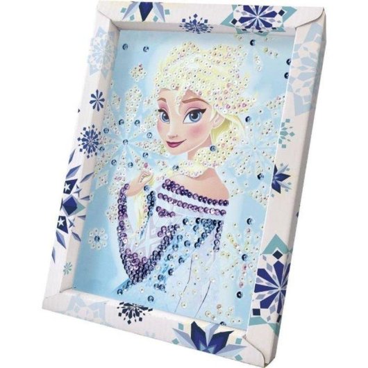 Kit Pittura a Diamanti Lansay Elsa Frozen Encorniciato 7+