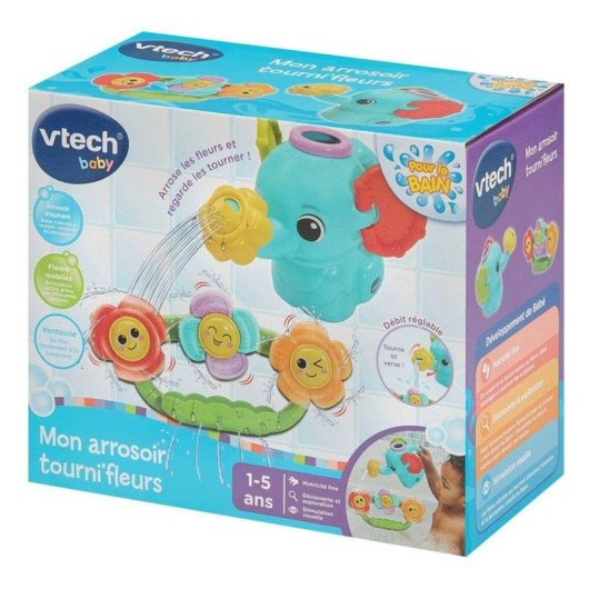 Jogo de Banho VTech Mon Arrosoir Tourni'fleurs Elefante Azul
