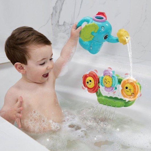 Jogo de Banho VTech Mon Arrosoir Tourni'fleurs Elefante Azul