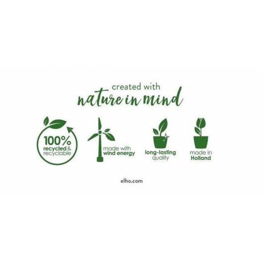 Jardinière Elho Greenville Verte Ø55 x H50 cm Extérieur Résistante Gel UV