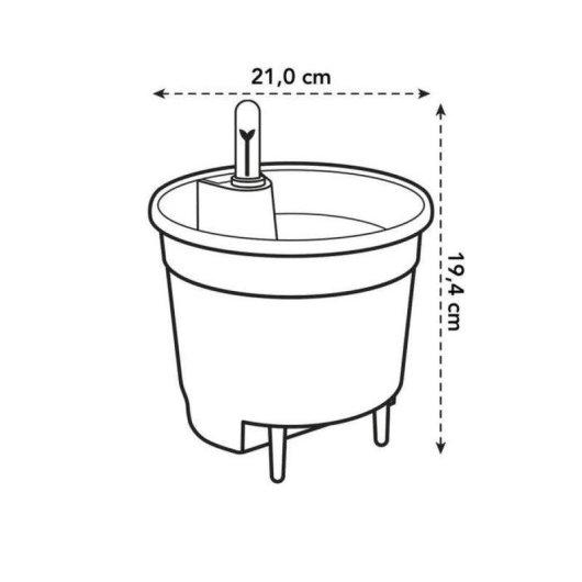 Insert auto-arrosage Elho Self-watering Insert 21 Living Noir 21 cm 4 L