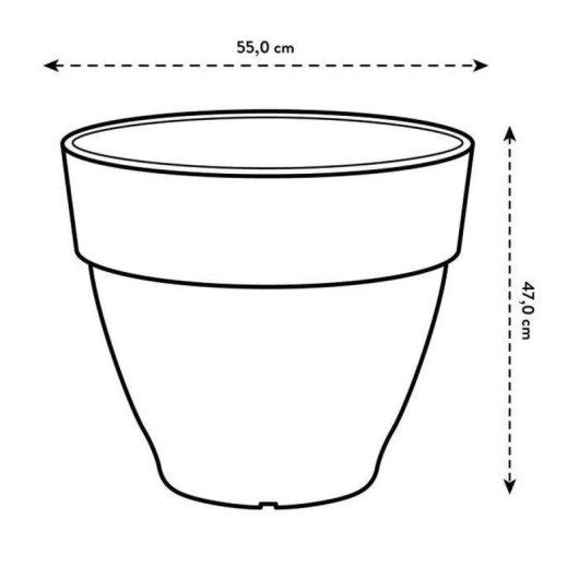 Maceta Elho Vibia Campana Round 55 Exterior Marrón Ø55 x 47 cm 74 L