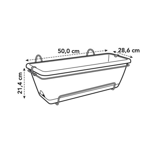 Jardinière Elho Barcelona Allin1 50 50x28x19 cm Vert 100% Plastique Recyclé