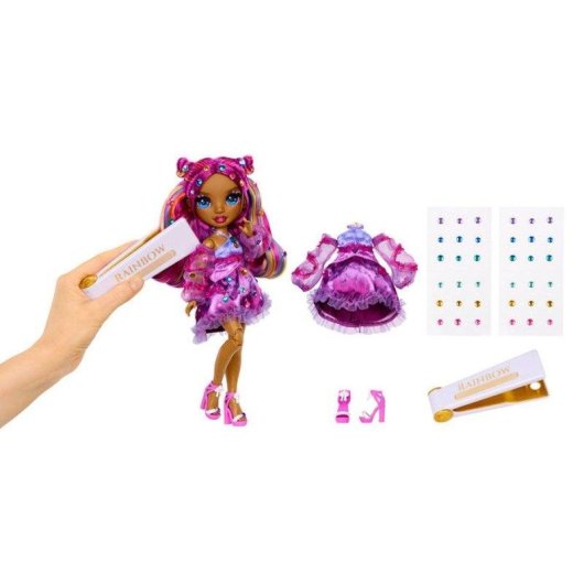 Muñeca Fashion Rainbow High Noemie Violette 28 cm Articulada
