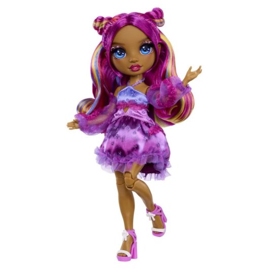 Muñeca Fashion Rainbow High Noemie Violette 28 cm Articulada