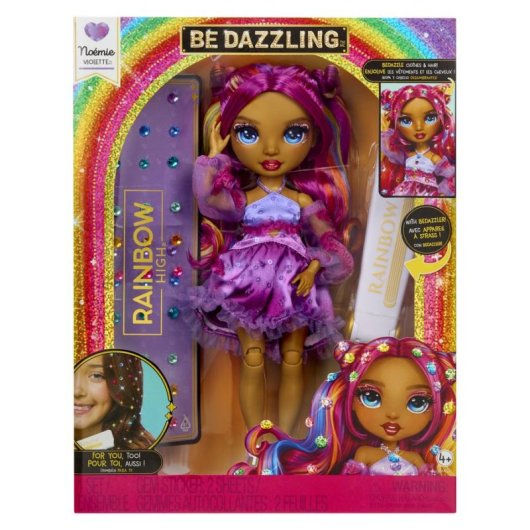 Muñeca Fashion Rainbow High Noemie Violette 28 cm Articulada