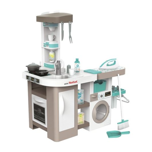 Cucina da gioco 2 in 1 Smoby Tefal Cuisine Clean con 36 accessori e suoni elettronici