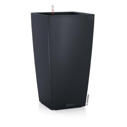 Blumenkasten LECHUZA Cubico Color 40 Anthrazit 40x40x75cm Selbsbewaesserung 31L