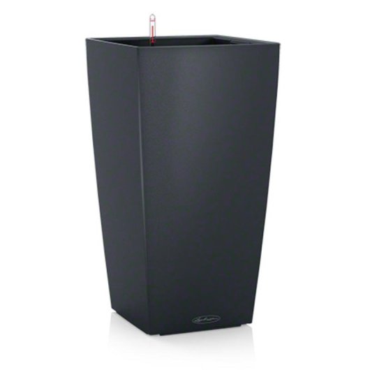 Blumenkasten LECHUZA Cubico Color 40 Anthrazit 40x40x75cm Selbsbewaesserung 31L