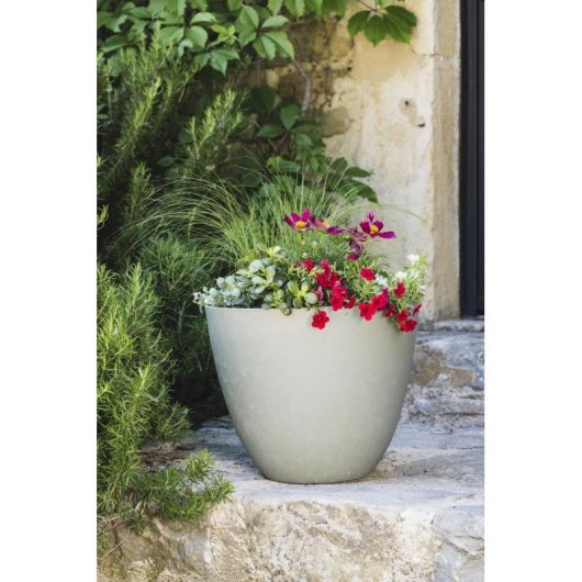 Jardinière Ronde EDA Element Ø50 cm 47 L Kaki Résistante UV Gel