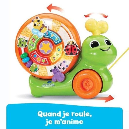 Carrito de arrastre musical VTech Rouli-escargot Maxi con concha giratoria y luces