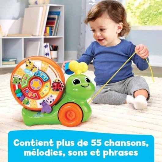 Carrito de arrastre musical VTech Rouli-escargot Maxi con concha giratoria y luces