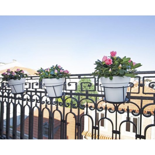 Support Macettes Balcony Artevasi Gris Antracite 25x25cm Drainage Ouvert
