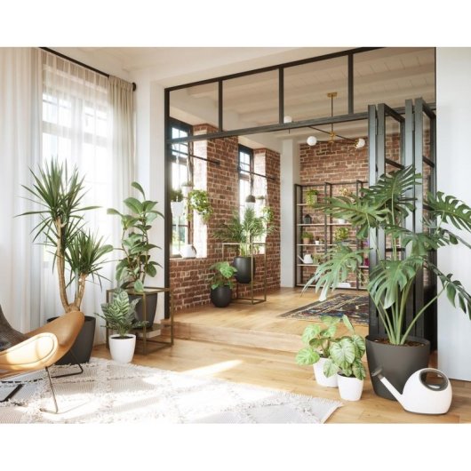 Macetero Artevasi San Remo 30 cm Blanco Plástico Mate Interior Exterior