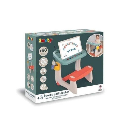 Mesa de atividades Smoby Petit Ecolier verde 80 acessórios 3-8 anos