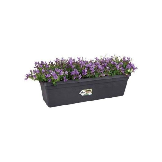 Jardinière Elho Green Basics 40 Rectangulaire 39x16.5x13.7 cm 6L Noir Plastique Recyclé
