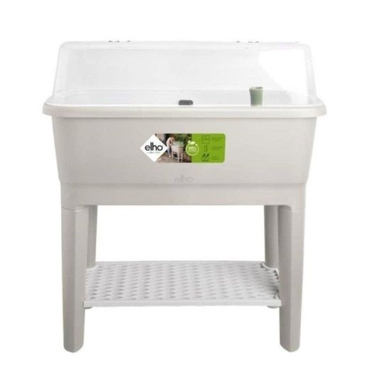 Potager surélevé Elho Noa 64L gris avec cloche et réservoir intégré