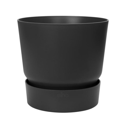 Jardinière Ronde Elho Greenville Round 40 31L Noir Mat 100% Plastique Recyclé