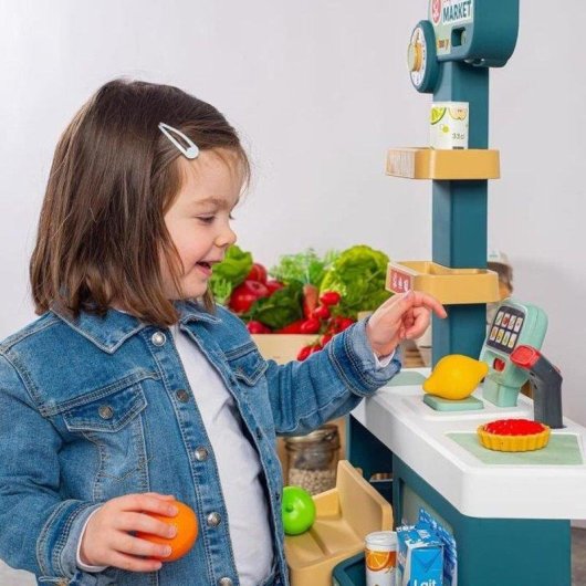 Gioco di Ruolo Supermercato Smoby con Carrello e 42+ Accessori