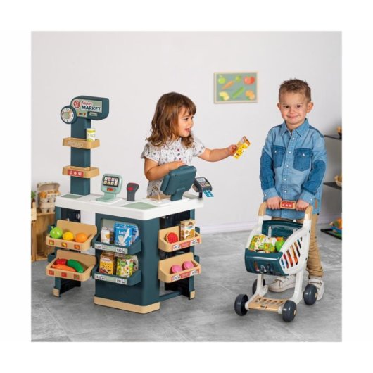 Gioco di Ruolo Supermercato Smoby con Carrello e 42+ Accessori