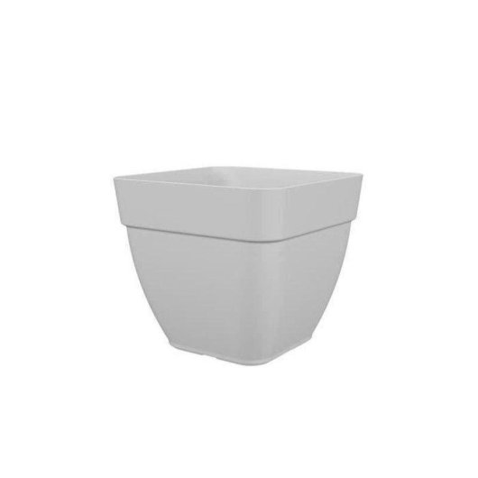 Pot Carré Artevasi Capri Campana Blanc 37x37 cm Résistant Gel Extérieur Drainage
