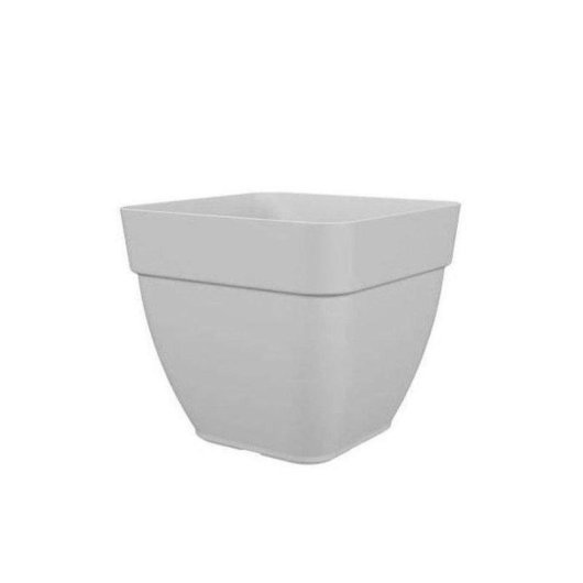 Pot Carré Artevasi Capri Campana Blanc 37x37 cm Résistant Gel Extérieur Drainage