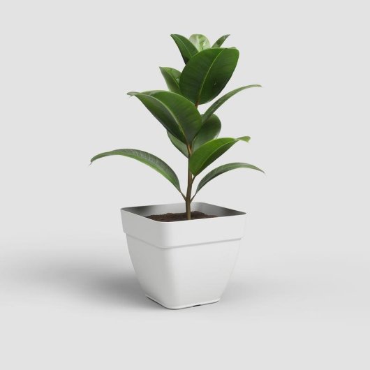 Pot Carré Artevasi Capri Campana Blanc 37x37 cm Résistant Gel Extérieur Drainage