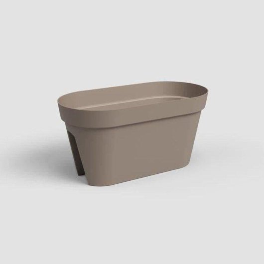 Artevasi Capri Jardinière de Balcon 30x60x30 cm 26,8 L Gris Taupe Plastique UV