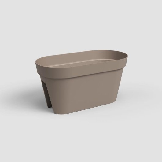 Artevasi Capri Jardinière de Balcon 30x60x30 cm 26,8 L Gris Taupe Plastique UV