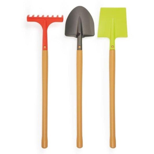 Kit Utensili Giardino Bambini Ecoiffier 4338 - 3 Pezzi 70 cm Multicolore