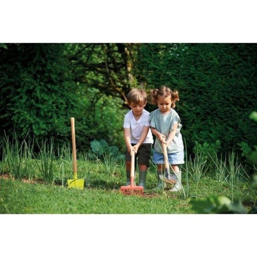Kit Utensili Giardino Bambini Ecoiffier 4338 - 3 Pezzi 70 cm Multicolore