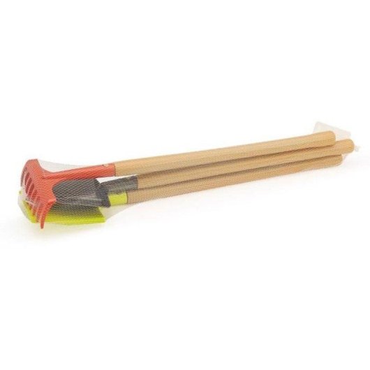 Kit Utensili Giardino Bambini Ecoiffier 4338 - 3 Pezzi 70 cm Multicolore