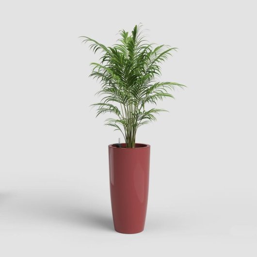 Artevasi Jardinière avec support Santorini Plastique UV Rouge Brillant 72L Système autorrigation