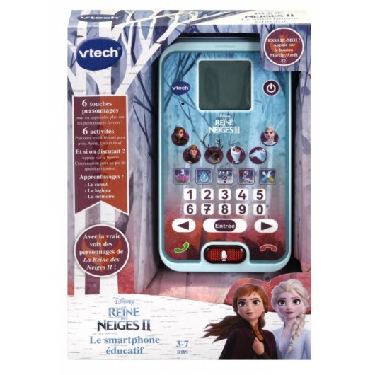 Telefone Educativo VTech Frozen II com Ecrã LCD e Atividades Interativas
