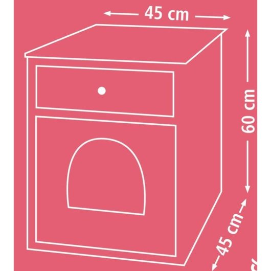 Cabinet Litière Kerbl Ida Blanc/Bleu 58 x 45 x 60 cm Bandelette Amovible