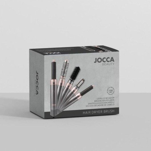 Spazzola Modellante Multifunzione Jocca 2412 1000W Ceramica 3 Temperature 5 Accessori Nero