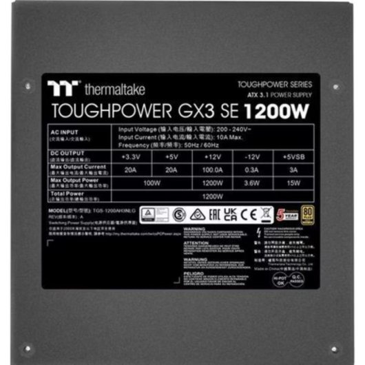 Netzteil Thermaltake Toughpower GX3 SE 1200W 80+ Gold modular