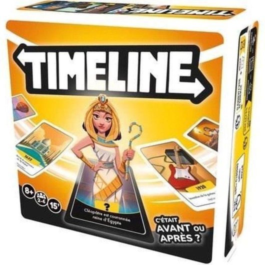Asmodee Timeline Clutch Box Juego de Cartas Histórico Educativo 96 Cartas 2-6 Jugadores