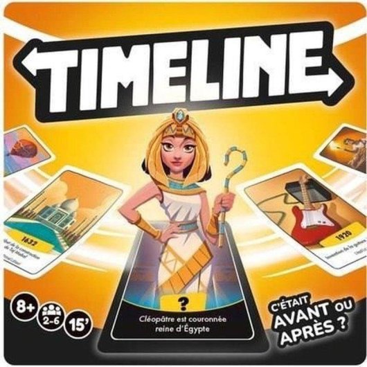 Asmodee Timeline Clutch Box Juego de Cartas Histórico Educativo 96 Cartas 2-6 Jugadores