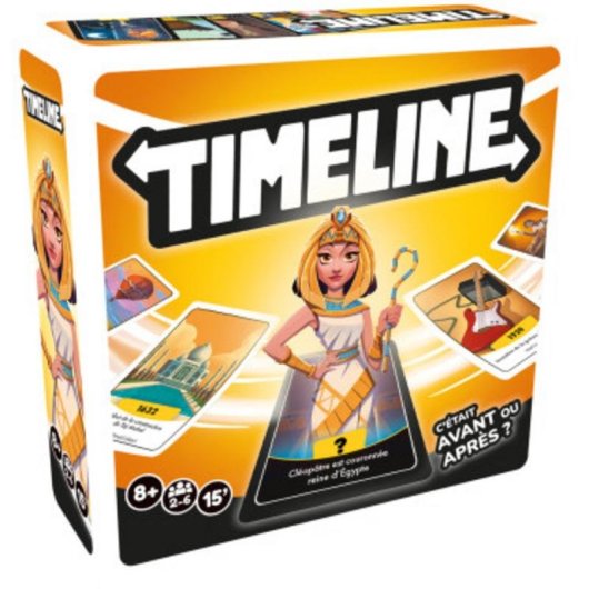 Asmodee Timeline Clutch Box Juego de Cartas Histórico Educativo 96 Cartas 2-6 Jugadores