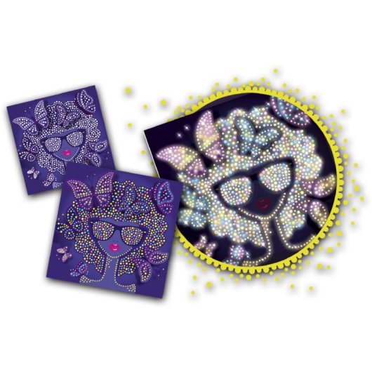 Kit de colorear creativo Lansay Pixelo Phospho 2D Efecto Fosforescente y Relieve