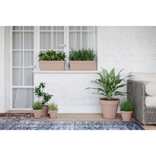 Jardinière Capri Artevasi 40 cm Vert Gris Mat Extérieur