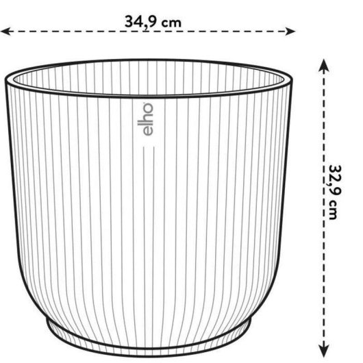 Jardinière ELHO Vibes Fold Round Avec Roulettes Rose Saumon 35x32 cm Plastique 100% Recyclé