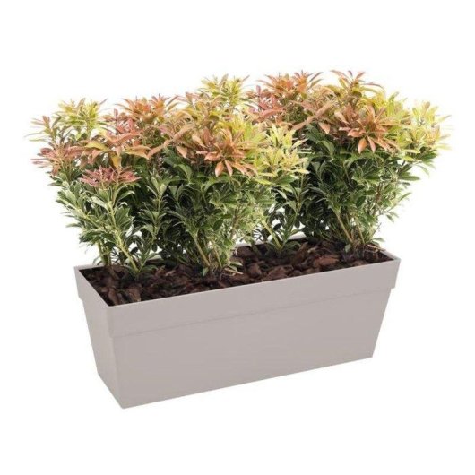 Bac à fleurs Elho Loft Urban Rectangulaire 49x17,3x18 cm Blanc Réservoir d'eau 10 L