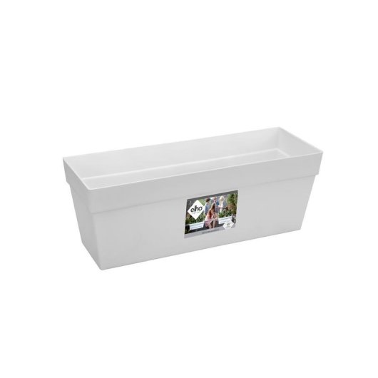 Bac à fleurs Elho Loft Urban Rectangulaire 49x17,3x18 cm Blanc Réservoir d'eau 10 L