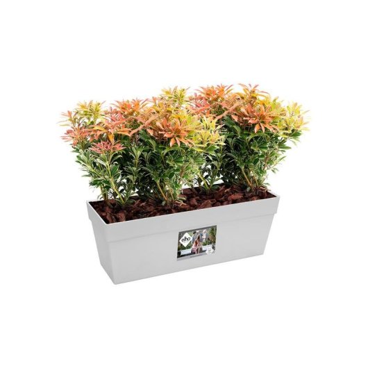 Bac à fleurs Elho Loft Urban Rectangulaire 49x17,3x18 cm Blanc Réservoir d'eau 10 L