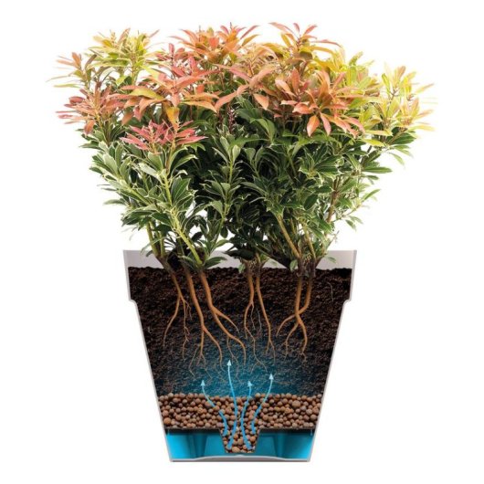 Bac à fleurs Elho Loft Urban Rectangulaire 49x17,3x18 cm Blanc Réservoir d'eau 10 L